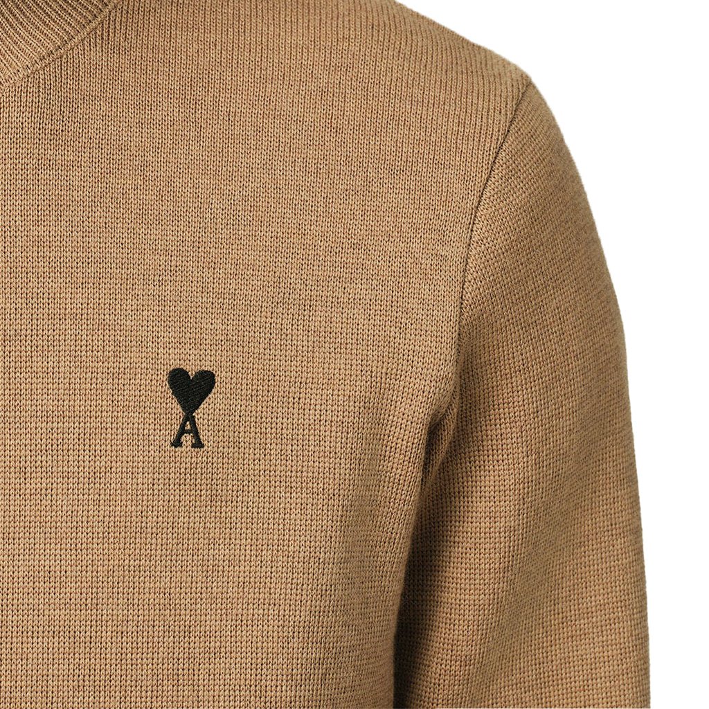 [Ami Paris] Quota Ami De Coeur Wool Crewneck KnitSweatshirtsAmi ParisDPUS Designer OutletHKS826.001-A335-XSCamel/BlackXS[Ami Paris] Quota Ami De Coeur Wool Crewneck Knit