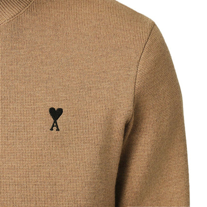 [Ami Paris] Quota Ami De Coeur Wool Crewneck KnitSweatshirtsAmi ParisDPUS Designer OutletHKS826.001-A335-XSCamel/BlackXS[Ami Paris] Quota Ami De Coeur Wool Crewneck Knit