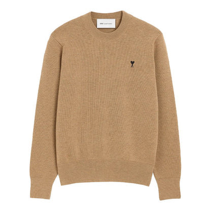 [Ami Paris] Quota Ami De Coeur Wool Crewneck KnitSweatshirtsAmi ParisDPUS Designer OutletHKS826.001-A335-XSCamel/BlackXS[Ami Paris] Quota Ami De Coeur Wool Crewneck Knit