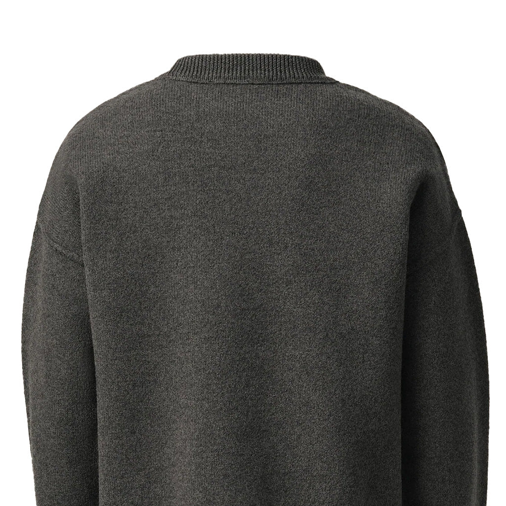 [Ami Paris] Quota Contrasted Large Ami De Coeur Crewneck KnitKnitwearAmi ParisDPUS Designer OutletUKS838.018-084-XSHeather Grey/RedXS[Ami Paris] Quota Contrasted Large Ami De Coeur Crewneck Knit