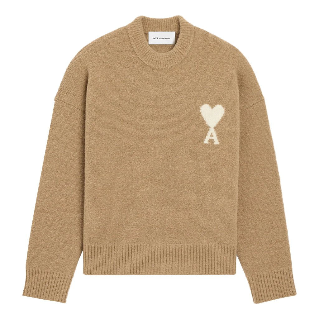 [Ami Paris] Quota Large Ami De Coeur Alpaca Crewneck KnitSweatshirtsAmi ParisDPUS Designer OutletUKS836.KN0135-A278-XSMastic Beige/EcruXS[Ami Paris] Quota Large Ami De Coeur Alpaca Crewneck Knit