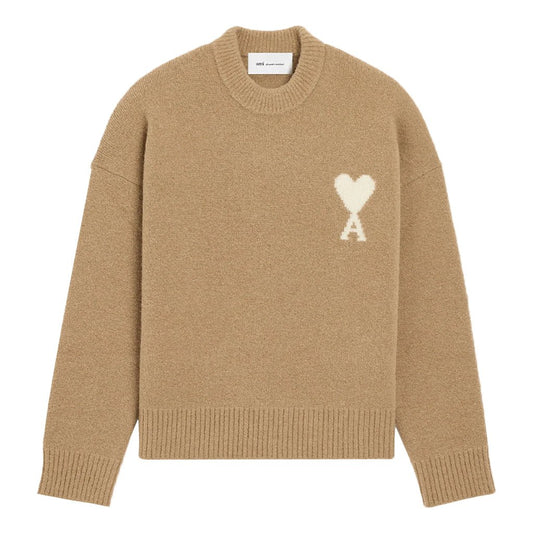 [Ami Paris] Quota Large Ami De Coeur Alpaca Crewneck KnitSweatshirtsAmi ParisDPUS Designer OutletUKS836.KN0135-A278-XSMastic Beige/EcruXS[Ami Paris] Quota Large Ami De Coeur Alpaca Crewneck Knit