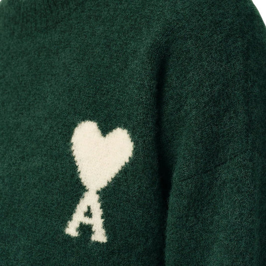 [Ami Paris] Quota Large Ami De Coeur Alpaca Crewneck KnitSweatshirtsAmi ParisDPUS Designer OutletUKS836.KN0135-A279-XSBottle Green/EcruXS[Ami Paris] Quota Large Ami De Coeur Alpaca Crewneck Knit