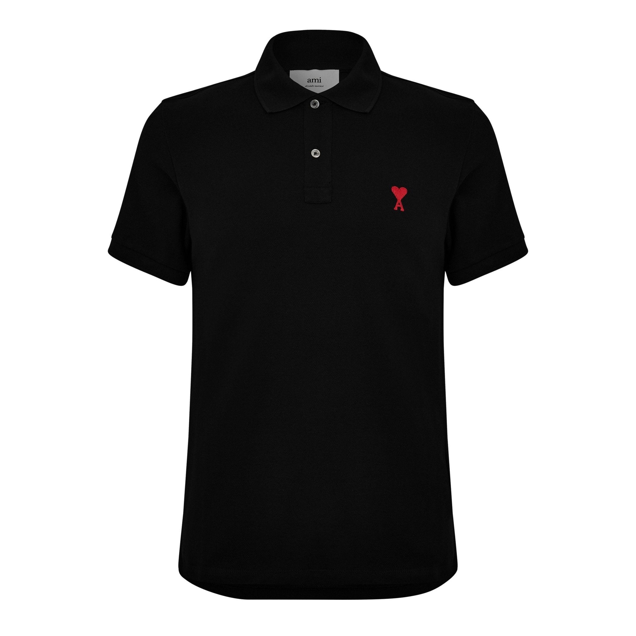[Ami Paris] Red Ami De Coeur Polo ShirtT-ShirtAmi ParisDPUS Designer Outlet3666598137558BlackS[Ami Paris] Red Ami De Coeur Polo Shirt