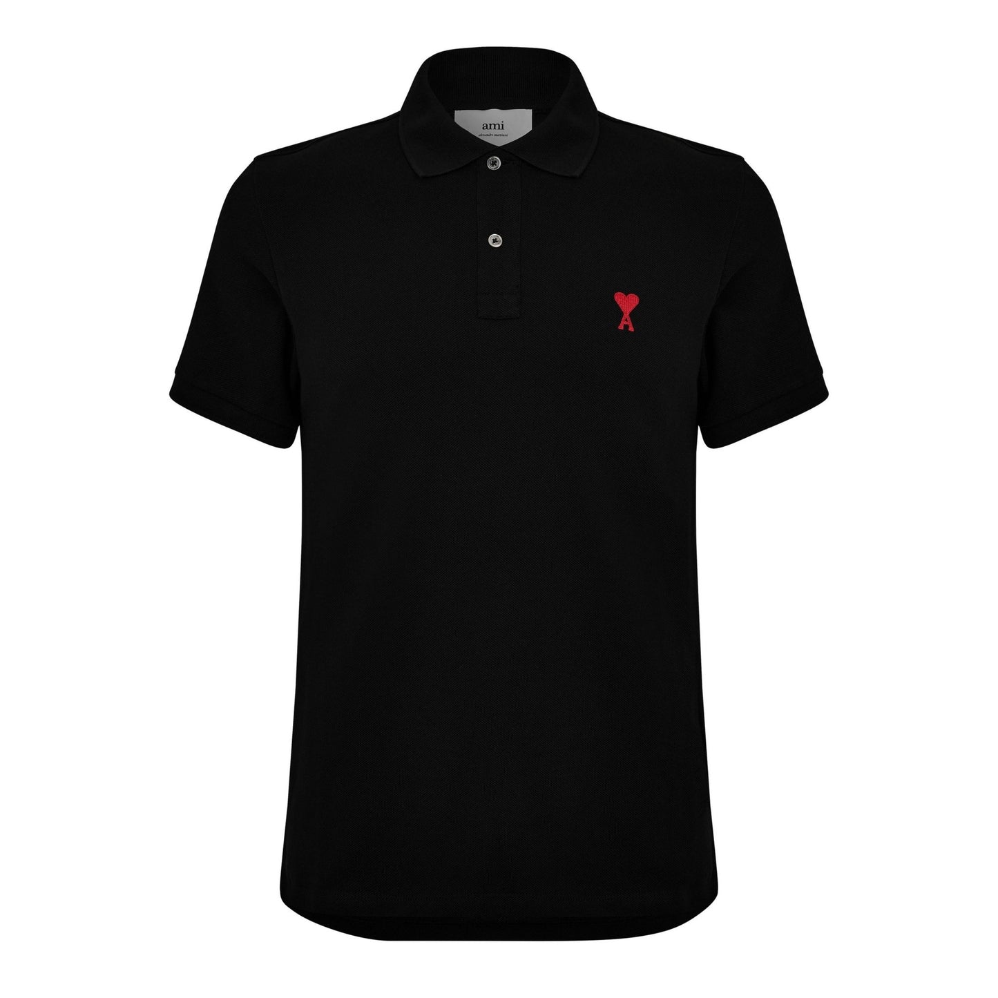[Ami Paris] Red Ami De Coeur Polo ShirtT-ShirtAmi ParisDPUS Designer Outlet3666598137558BlackS[Ami Paris] Red Ami De Coeur Polo Shirt