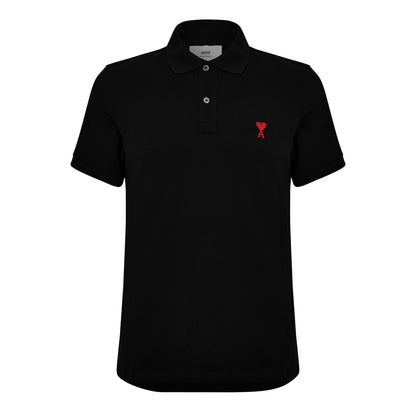 [Ami Paris] Red Ami De Coeur Polo ShirtT-ShirtAmi ParisDPUS Designer Outlet3666598137558BlackS[Ami Paris] Red Ami De Coeur Polo Shirt