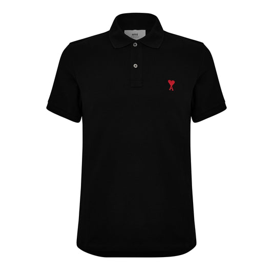 [Ami Paris] Red Ami De Coeur Polo ShirtT-ShirtAmi ParisDPUS Designer Outlet3666598137558BlackS[Ami Paris] Red Ami De Coeur Polo Shirt