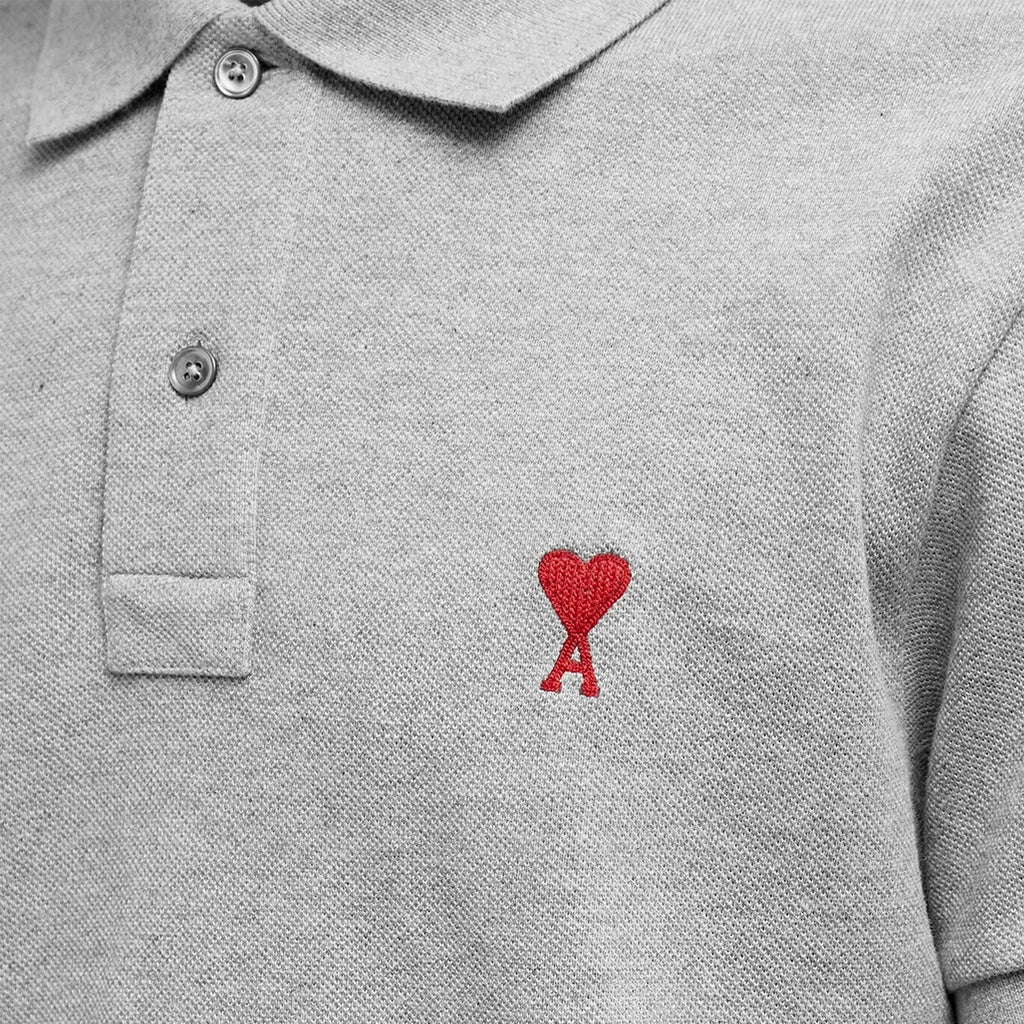 [Ami Paris] Red Ami De Coeur Polo ShirtT-ShirtAmi ParisDPUS Designer OutletGrey MelangeXS[Ami Paris] Red Ami De Coeur Polo Shirt