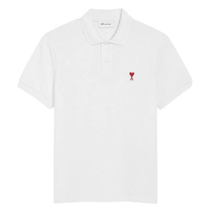 [Ami Paris] Red Ami De Coeur Polo ShirtT-ShirtsAmi ParisDPUS Designer Outlet3666598137619WhiteXS[Ami Paris] Red Ami De Coeur Polo Shirt