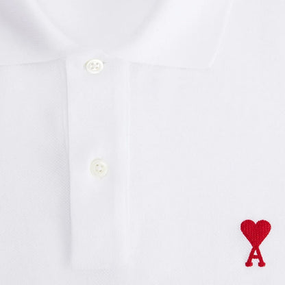 [Ami Paris] Red Ami De Coeur Polo ShirtT-ShirtsAmi ParisDPUS Designer Outlet3666598137619WhiteXS[Ami Paris] Red Ami De Coeur Polo Shirt