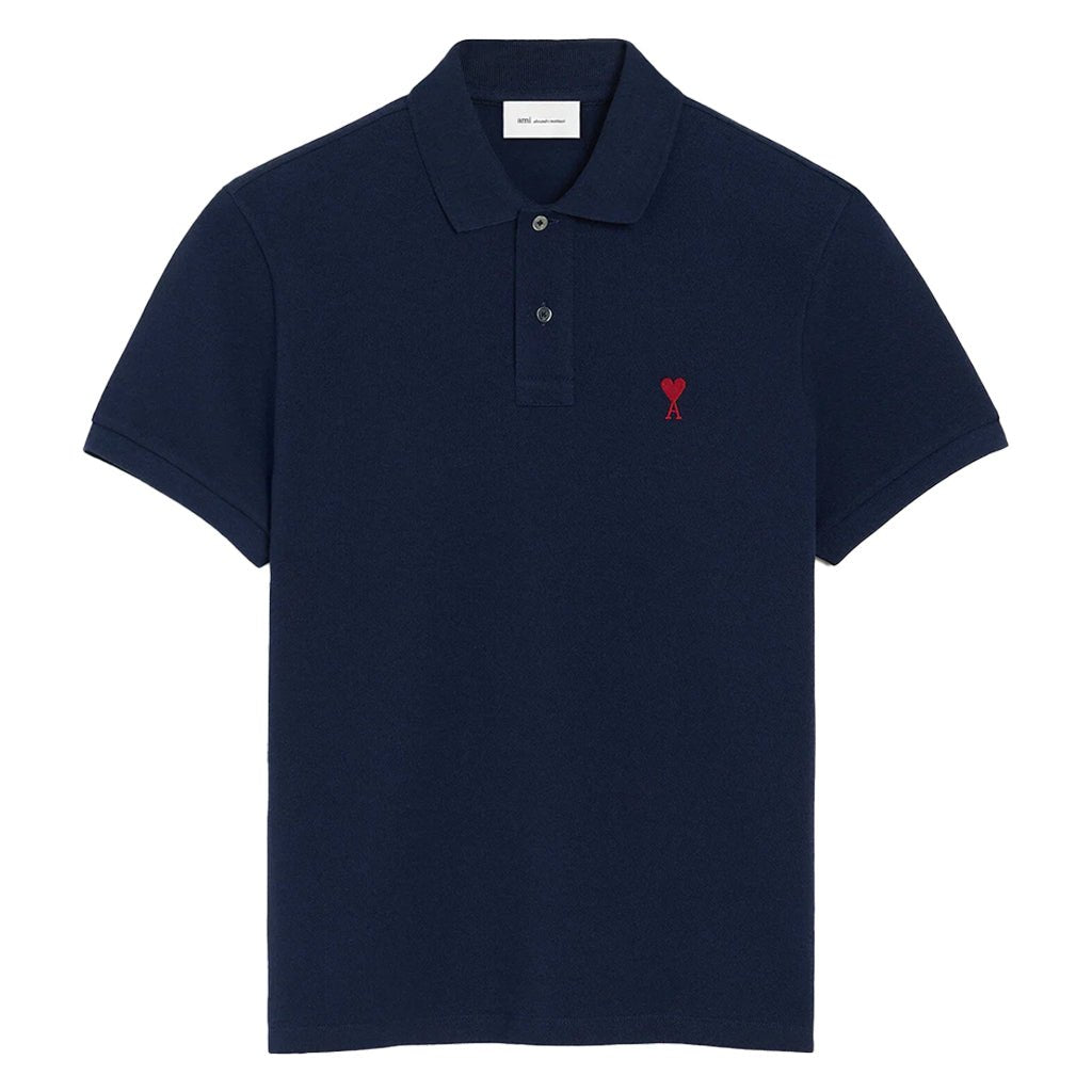 [Ami Paris] Red Ami De Coeur Polo ShirtT-ShirtsAmi ParisDPUS Designer Outlet3666598353255Navy BlueXS[Ami Paris] Red Ami De Coeur Polo Shirt