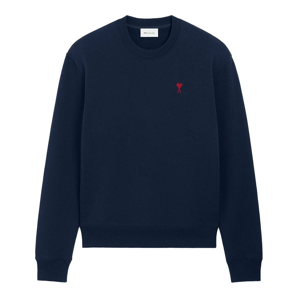 [Ami Paris] Red Heart Cotton Crewneck SweatshirtSweatshirtsAmi ParisDPUS Designer Outlet3666598459650Midnight BlueXS[Ami Paris] Red Heart Cotton Crewneck Sweatshirt