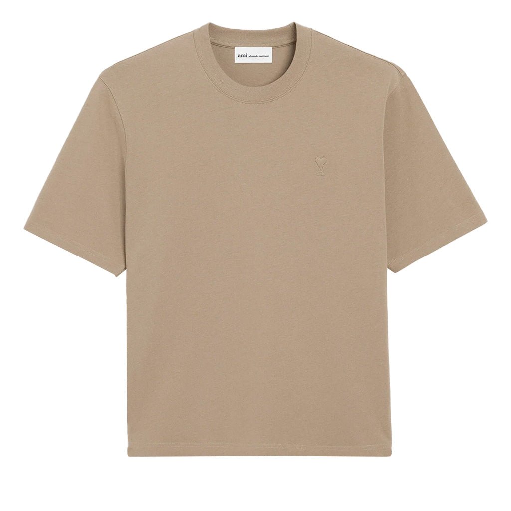 [Ami Paris] Small Embossed Ami De Coeur TshirtT-ShirtsAmi ParisDPUS Designer OutletTaupeXS[Ami Paris] Small Embossed Ami De Coeur Tshirt