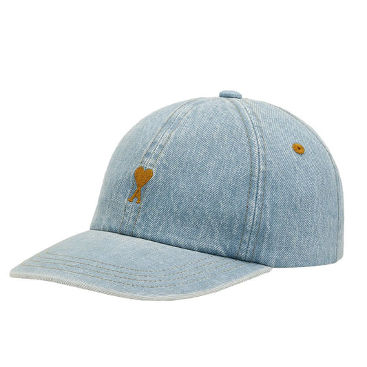 [Ami Paris] Tobacco Ami De Coeur Embroidery CapCaps & HatsAmi ParisDPUS Designer OutletUCP264.DE0139-480Washed Blue[Ami Paris] Tobacco Ami De Coeur Embroidery Cap