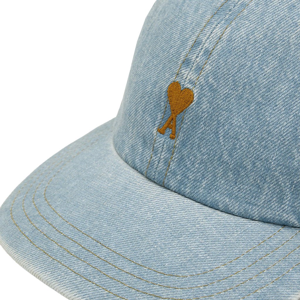 [Ami Paris] Tobacco Ami De Coeur Embroidery CapCaps & HatsAmi ParisDPUS Designer OutletUCP264.DE0139-480Washed Blue[Ami Paris] Tobacco Ami De Coeur Embroidery Cap
