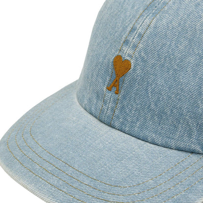 [Ami Paris] Tobacco Ami De Coeur Embroidery CapCaps & HatsAmi ParisDPUS Designer OutletUCP264.DE0139-480Washed Blue[Ami Paris] Tobacco Ami De Coeur Embroidery Cap