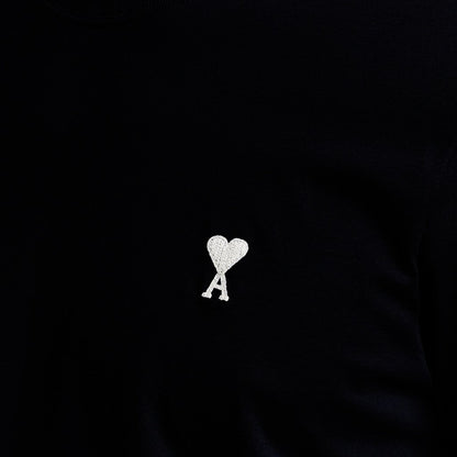 [Ami Paris] White Heart Light Cotton Classic Fit T-ShirtT-ShirtAmi ParisDPUS Designer OutletBlackXS[Ami Paris] White Heart Light Cotton Classic Fit T-Shirt