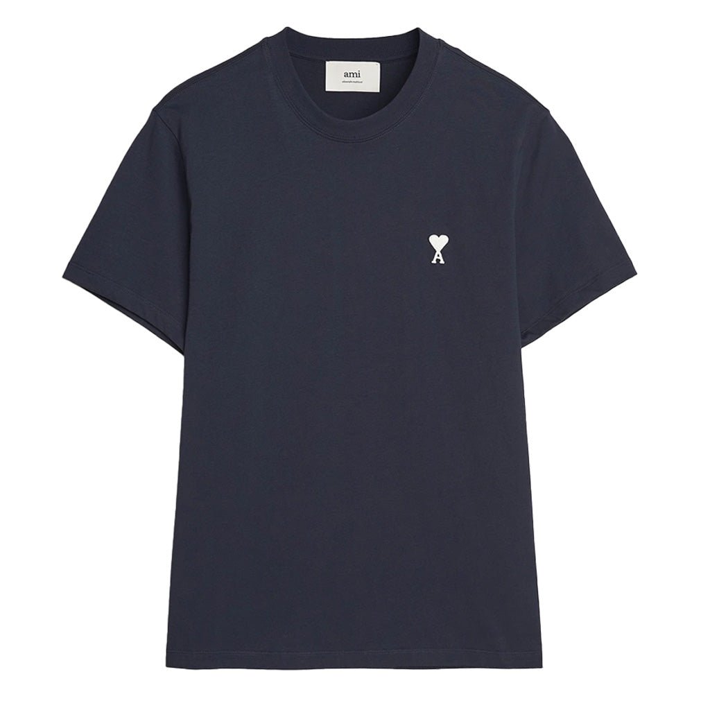 [Ami Paris] White Heart Light Cotton Classic Fit T-ShirtT-ShirtsAmi ParisDPUS Designer Outlet3666598541850Midnight BlueXS[Ami Paris] White Heart Light Cotton Classic Fit T-Shirt