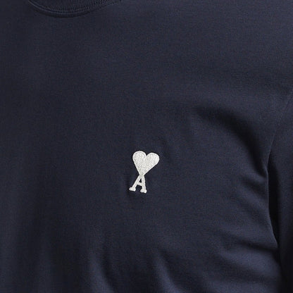 [Ami Paris] White Heart Light Cotton Classic Fit T-ShirtT-ShirtsAmi ParisDPUS Designer Outlet3666598541850Midnight BlueXS[Ami Paris] White Heart Light Cotton Classic Fit T-Shirt