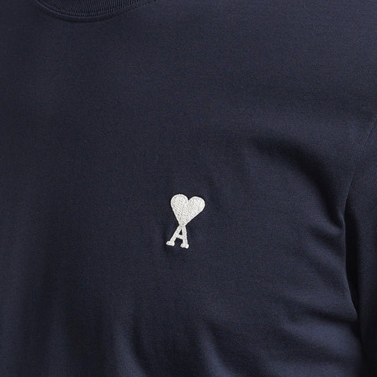 [Ami Paris] White Heart Light Cotton Classic Fit T-ShirtT-ShirtsAmi ParisDPUS Designer Outlet3666598541850Midnight BlueXS[Ami Paris] White Heart Light Cotton Classic Fit T-Shirt