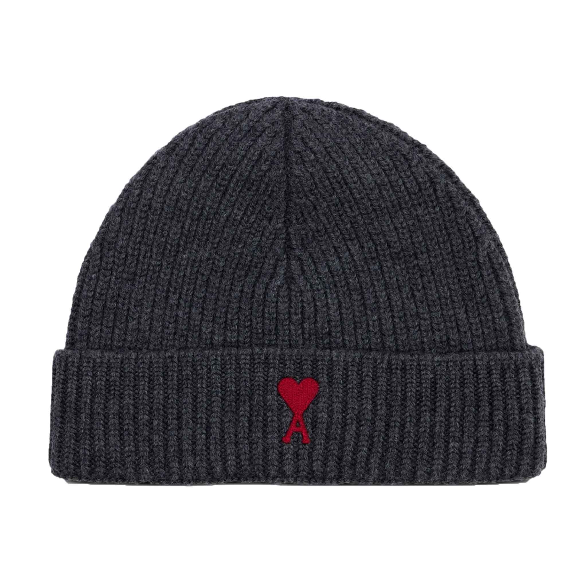 AMI Wool Beanie in GreyHatsAMI ParisDPUS3666598136681AMI Wool Beanie in Grey