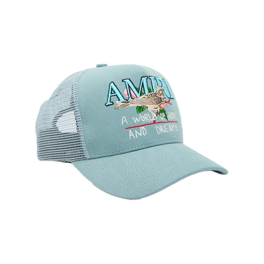[Amiri] A World Of Hopes And Dreams Trucker HatCaps & HatsAmiriDPUS Designer Outlet197916638530SteelUNI[Amiri] A World Of Hopes And Dreams Trucker Hat
