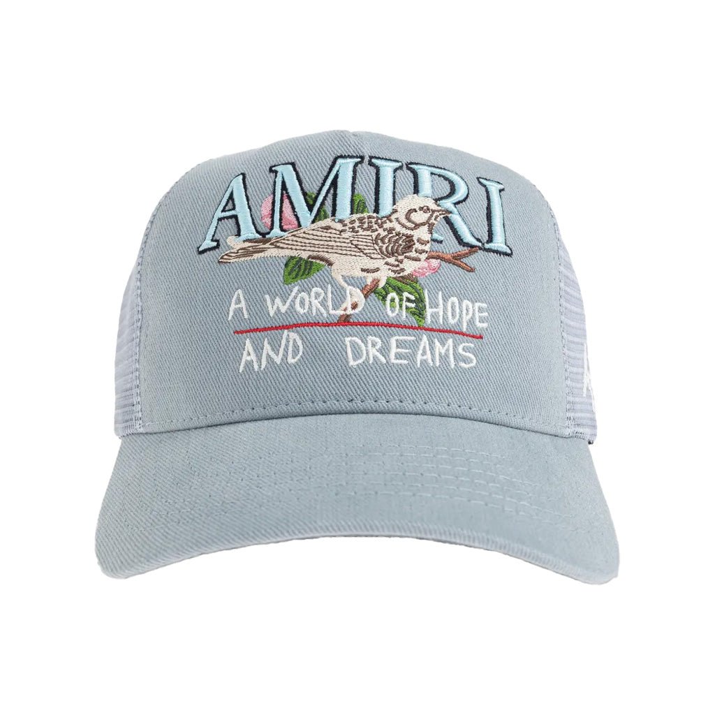 [Amiri] A World Of Hopes And Dreams Trucker HatCaps & HatsAmiriDPUS Designer Outlet197916638530SteelUNI[Amiri] A World Of Hopes And Dreams Trucker Hat