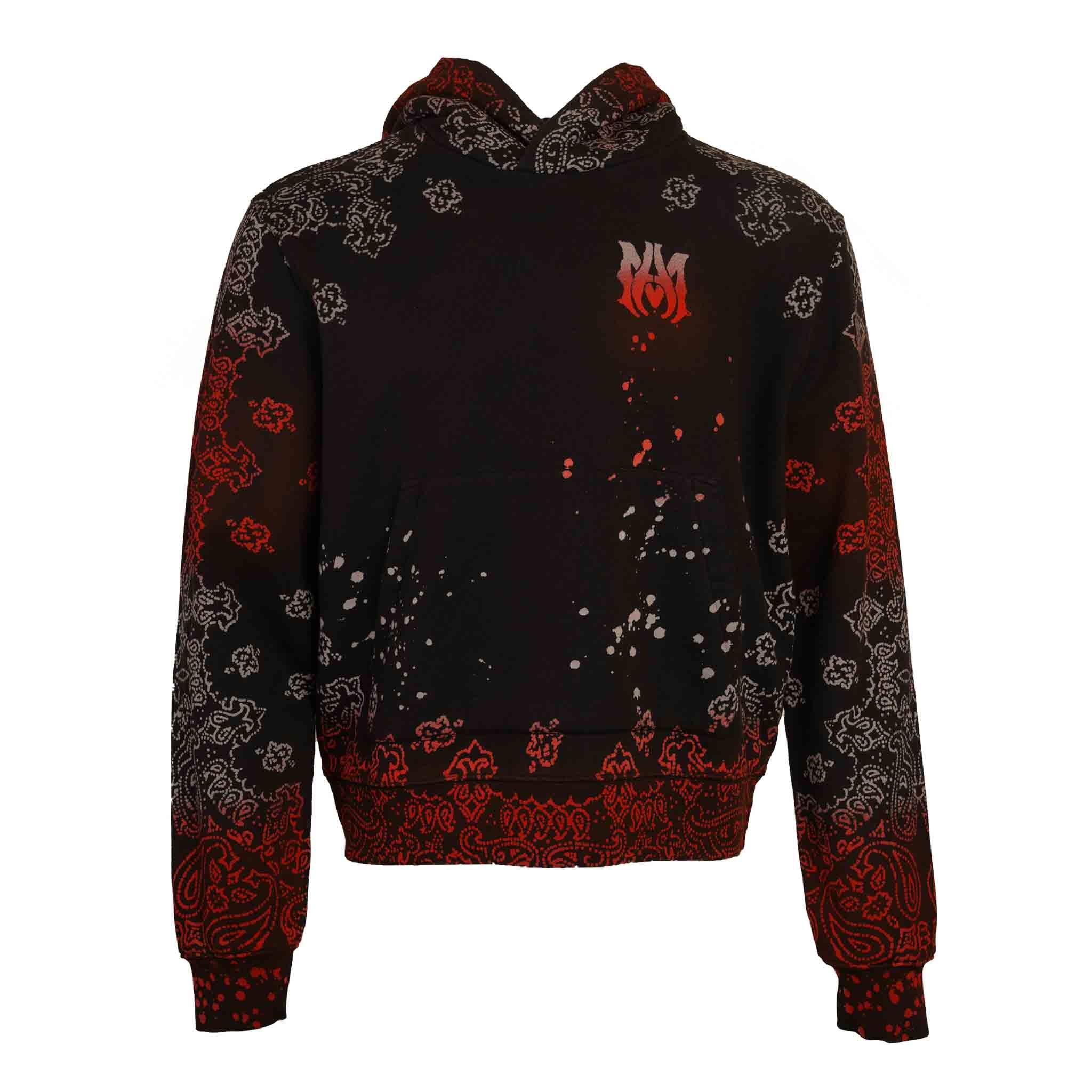 Amiri Bandana Bleach Hoodie in Red/WhiteHoodiesAmiriDPUS191846356953XSAmiri Bandana Bleach Hoodie in Red/White