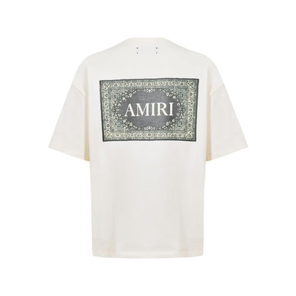 [Amiri] Bandana Oversized TeeT-ShirtsAmiriDPUS Designer OutletIvoryXS[Amiri] Bandana Oversized Tee