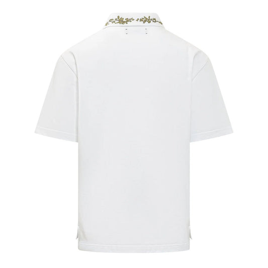[Amiri] Floral Collar PoloT-ShirtsAmiriDPUS Designer OutletWhiteXS[Amiri] Floral Collar Polo
