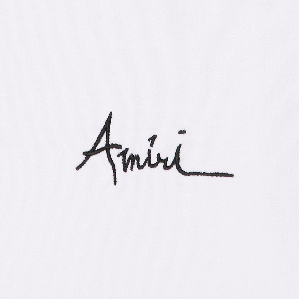 [Amiri] Floral Collar PoloT-ShirtsAmiriDPUS Designer OutletWhiteXS[Amiri] Floral Collar Polo