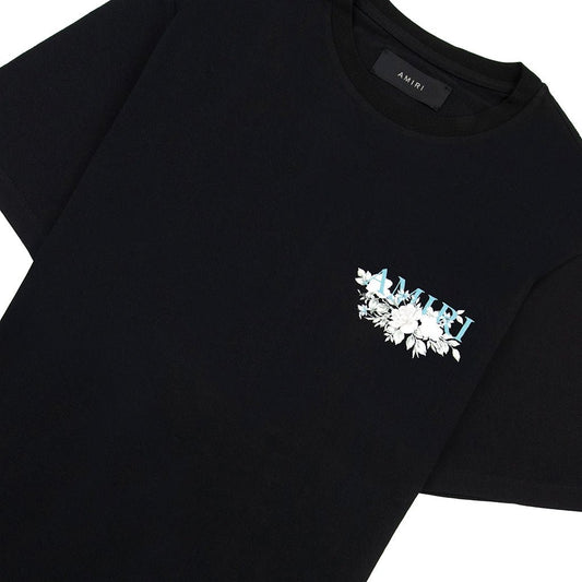 [Amiri] Floral Logo T-ShirtT-ShirtAmiriDPUS Designer Outlet191846477740BlackS[Amiri] Floral Logo T-Shirt