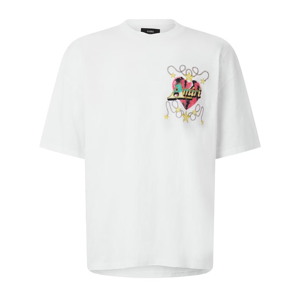 Amiri Heart Oversized TeeT-ShirtAmiriDPUS Designer OutletAM426JR037-003O-XS197916040999WhiteXSAmiri Heart Oversized Tee