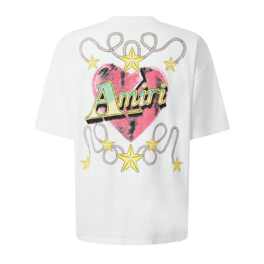 Amiri Heart Oversized TeeT-ShirtAmiriDPUS Designer OutletAM426JR037-003O-XS197916040999WhiteXSAmiri Heart Oversized Tee