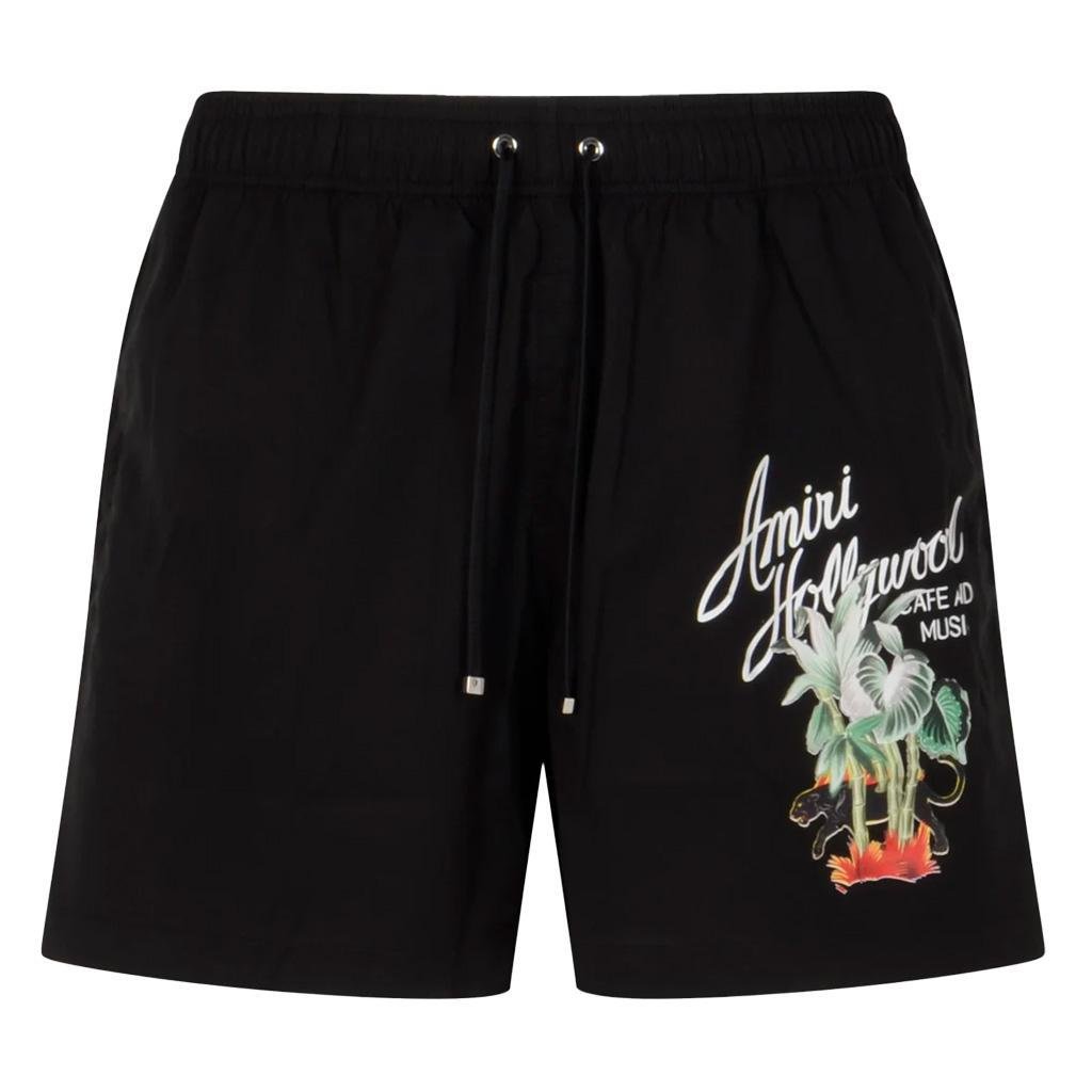 Amiri Hollywood Swim Trunks in Black
