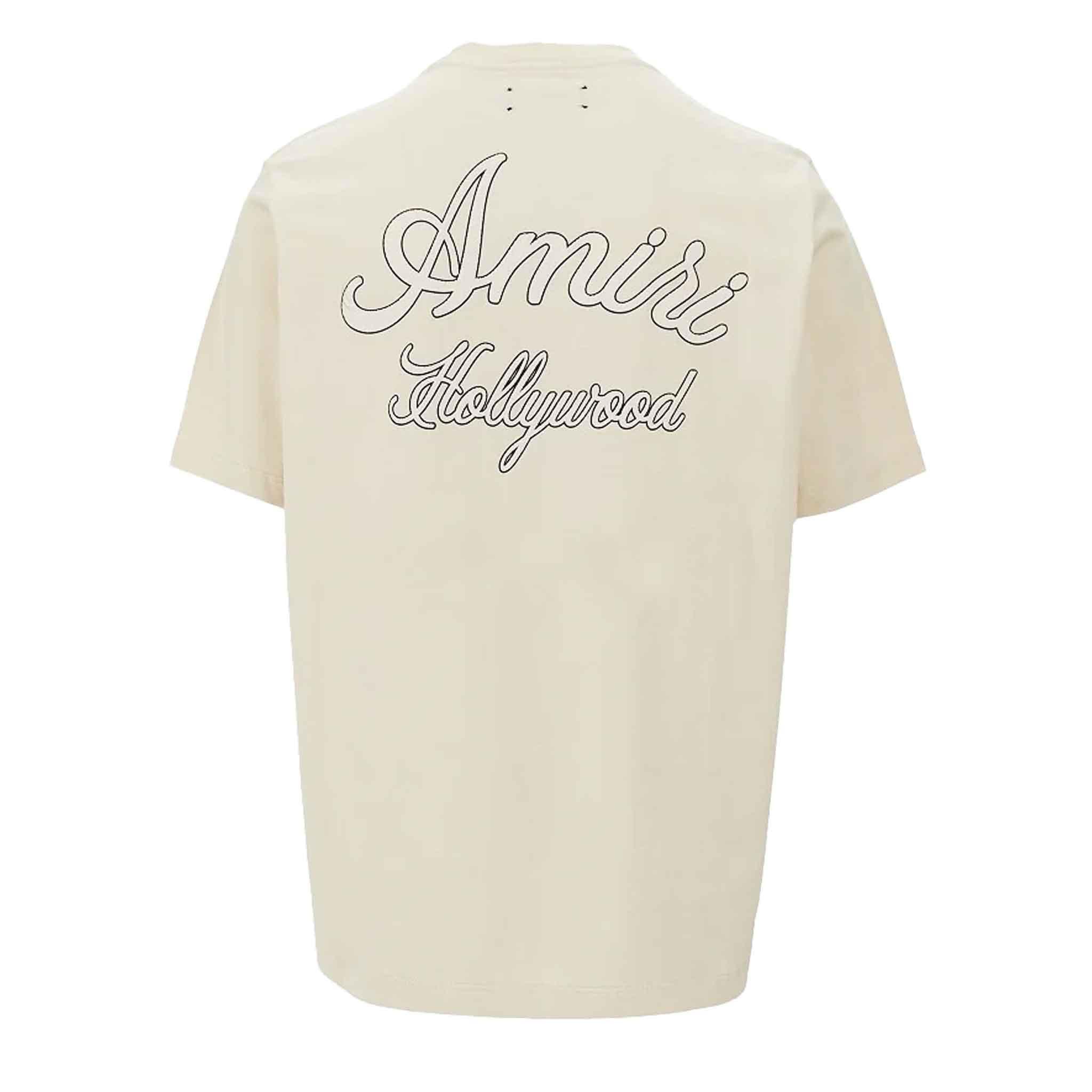 Amiri Hollywood T-Shirt in Alabaster
