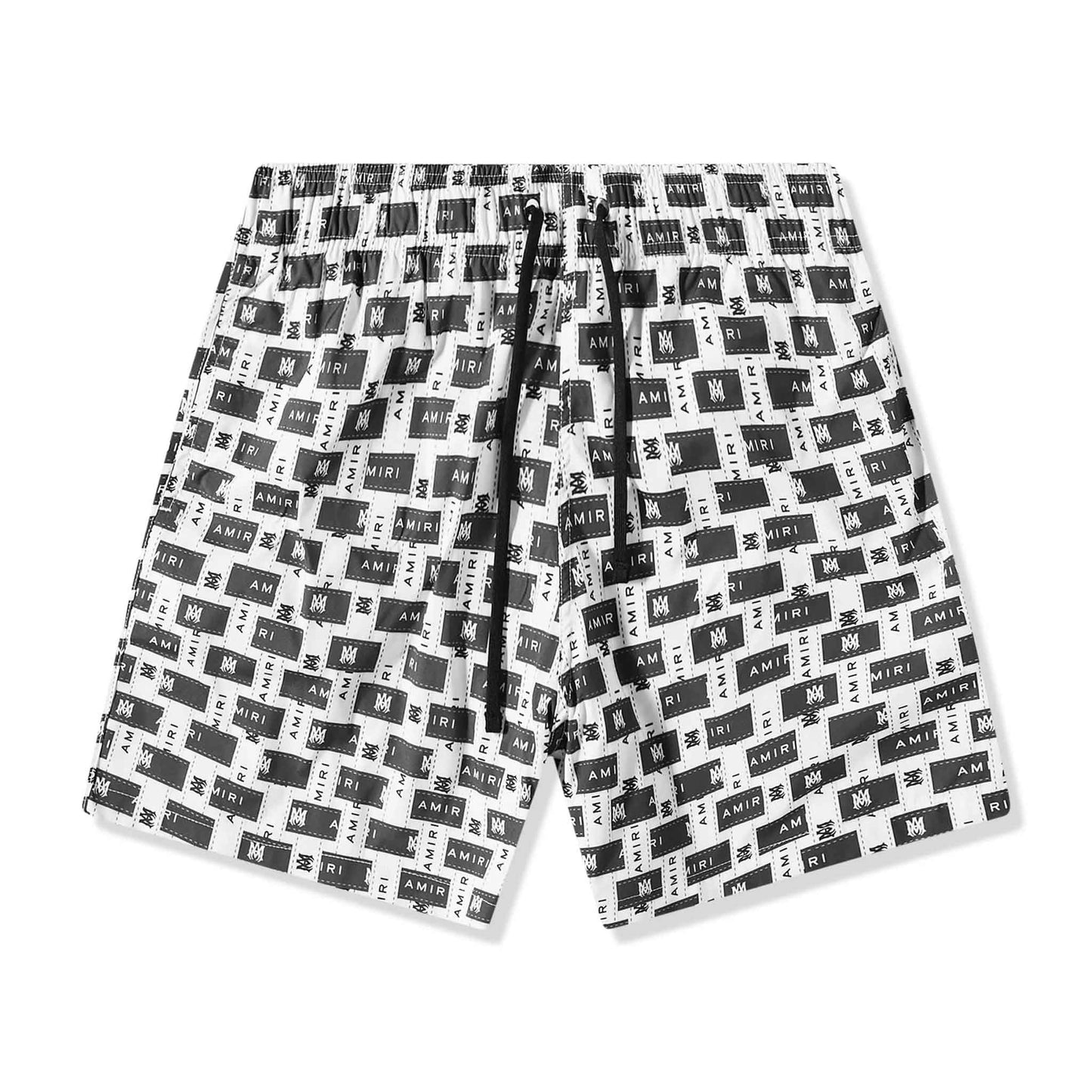 Amiri Interweave Swimtrunks in Black/ White