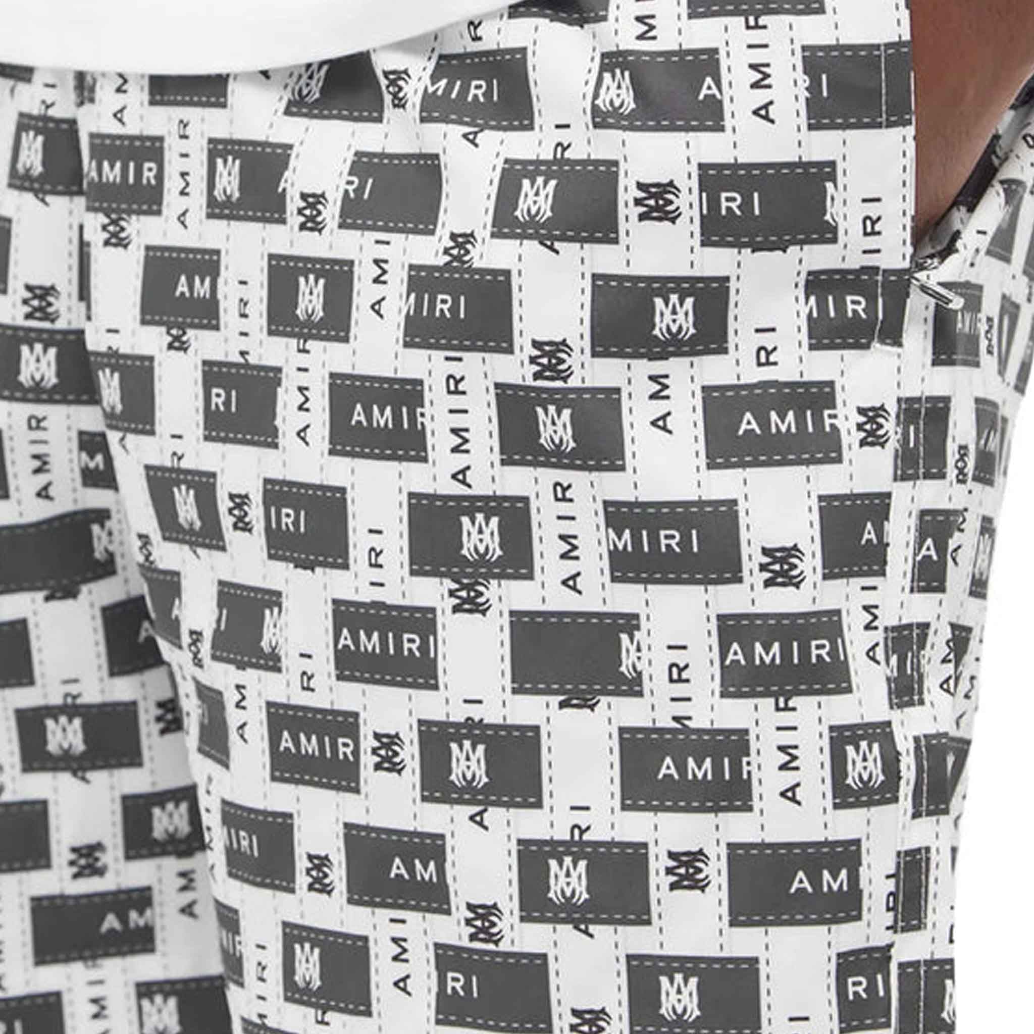 Amiri Interweave Swimtrunks in Black/ White