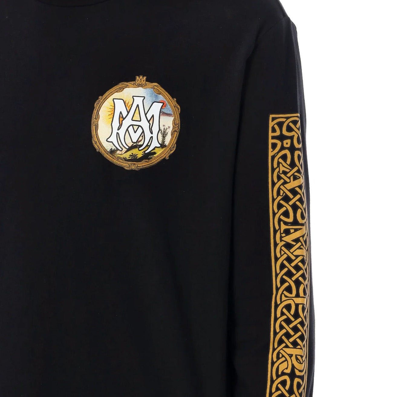 Amiri Landscape Frame Long Sleeve T-Shirt in Black