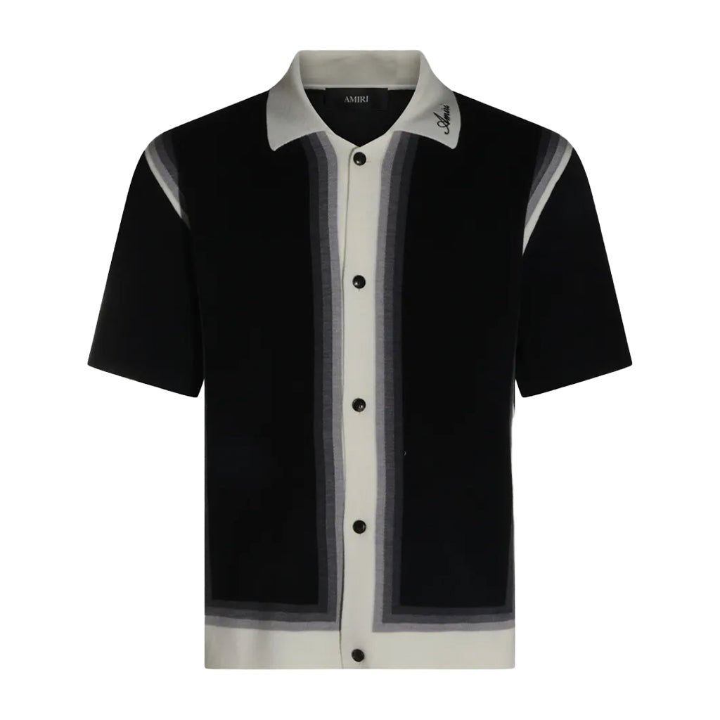Amiri Lasso Knit ShirtPolosAmiriDPUS Designer OutletAM426KN018-0002-M197916981889BlackMAmiri Lasso Knit Shirt