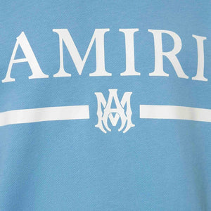 Amiri MA Bar Logo Crewneck Sweat in Carolina BlueHoodiesAmiriDPUSXSAmiri MA Bar Logo Crewneck Sweat in Carolina Blue