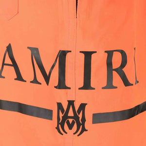 Amiri MA Bar Logo Swim Trunks in OrangeShortsAmiriDPUSXSAmiri MA Bar Logo Swim Trunks in Orange