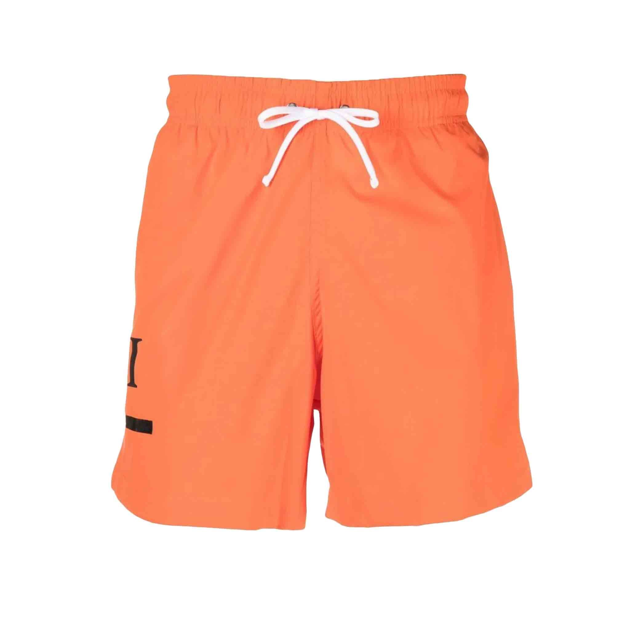 Amiri MA Bar Logo Swim Trunks in OrangeShortsAmiriDPUSXSAmiri MA Bar Logo Swim Trunks in Orange