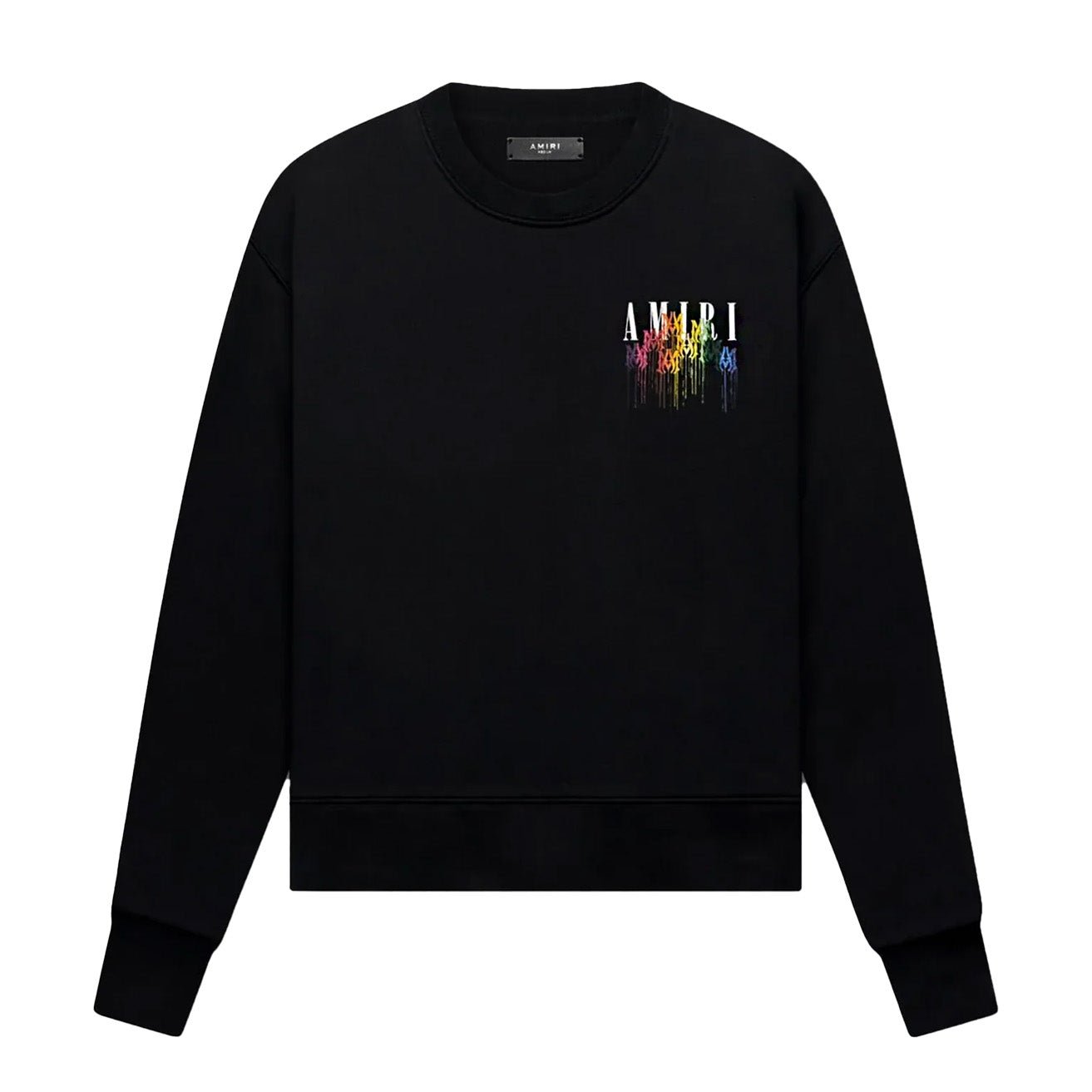 Amiri MA Drip Collage Crewneck Sweatshirt in BlackSweatshirtAmiriDPUSXSAmiri MA Drip Collage Crewneck Sweatshirt in Black