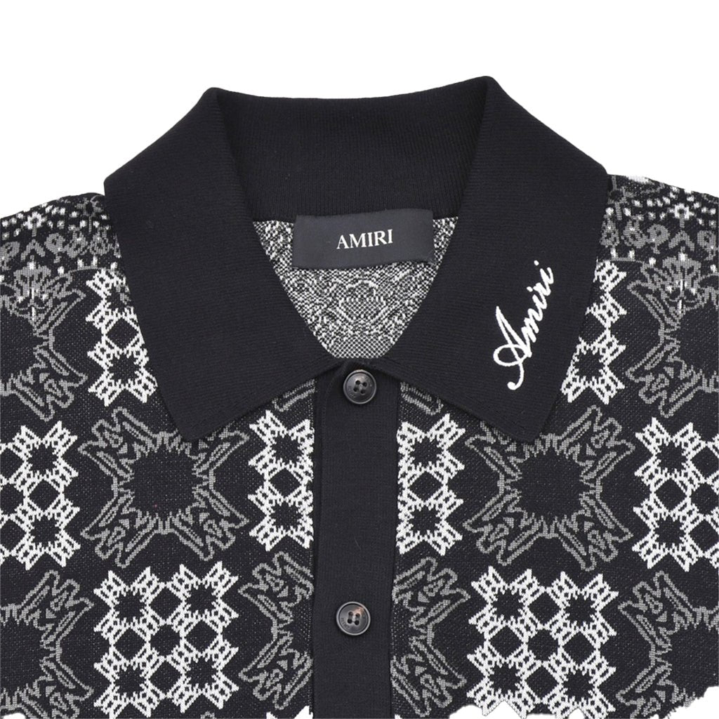 Amiri MA Quad Check Mesh Knit ShirtShirtsAmiriDPUS Designer OutletAMTOKN1120-001-S197916809916BlackSAmiri MA Quad Check Mesh Knit Shirt