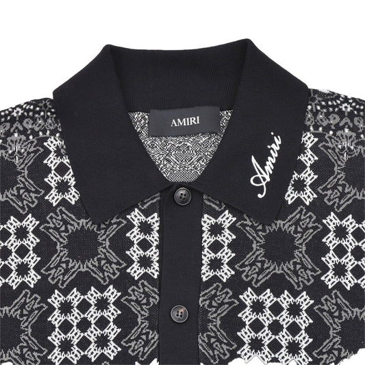 Amiri MA Quad Check Mesh Knit ShirtShirtsAmiriDPUS Designer OutletAMTOKN1120-001-S197916809916BlackSAmiri MA Quad Check Mesh Knit Shirt