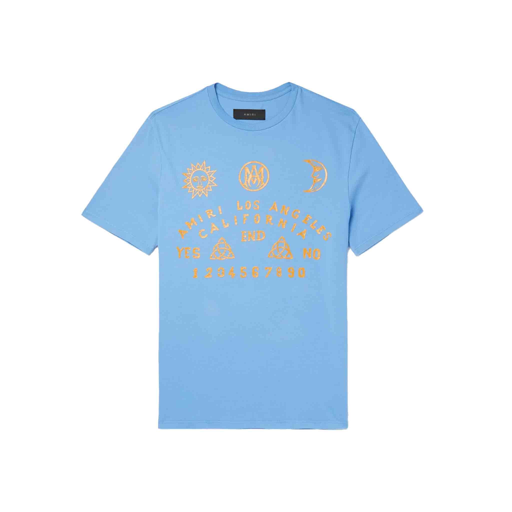 Amiri Ouija Board T-Shirt in Carolina BlueT-ShirtsAmiriDPUS191846422177XSAmiri Ouija Board T-Shirt in Carolina Blue