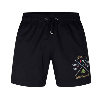 Amiri Pool Cue Swim Trunks in Black