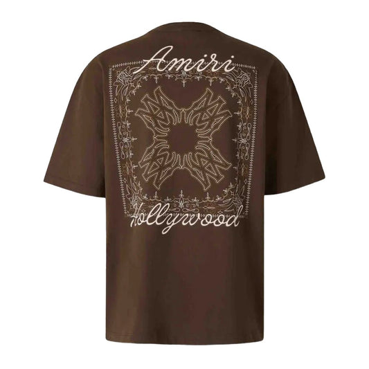 Amiri Quad MA Bandana TeeT-ShirtAmiriDPUS Designer OutletAM426JR004-004D-S197916041668HuskSAmiri Quad MA Bandana Tee
