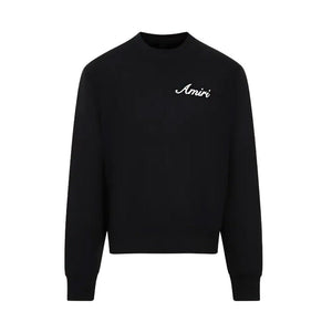 Amiri Script Logo Crewneck Sweatshirt in BlackSweatshirtAmiriDPUSXSAmiri Script Logo Crewneck Sweatshirt in Black